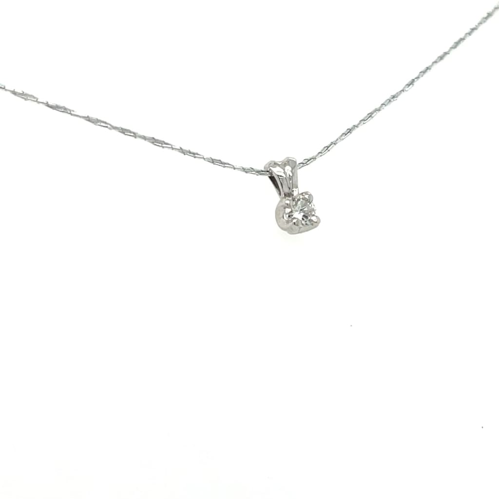 0.18CT Diamond Pendant on 14k White Gold at Regard Jewelry