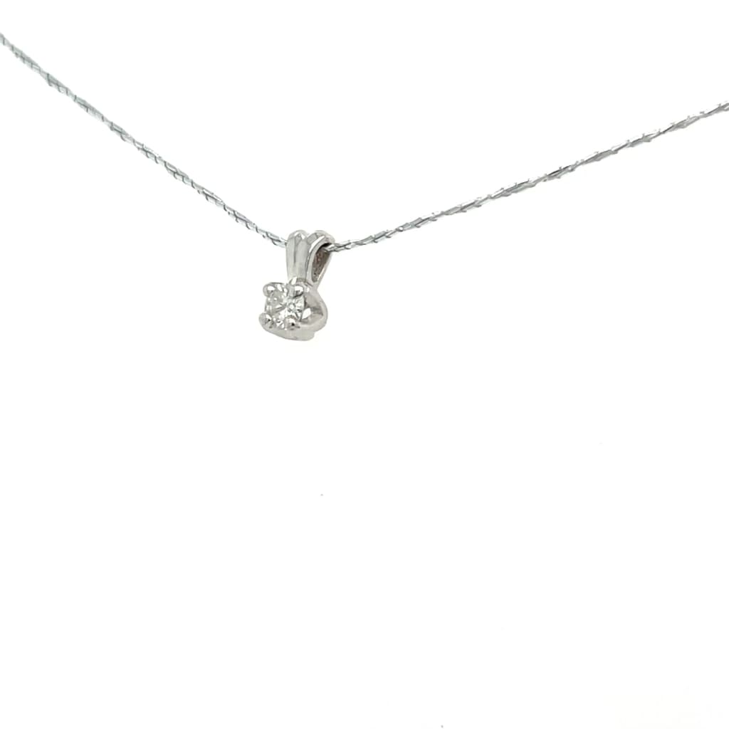 0.18CT Diamond Pendant on 14k White Gold at Regard Jewelry