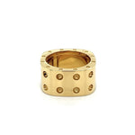 Load image into Gallery viewer, 18K YG ROBERTO COIN Pois Moi Pave Diamond 10.7mm Band Ring
