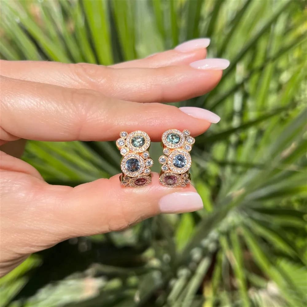 18K YG TIVOL Pastel 3tcw Sapphire & 1.55cw Diamond Bubble