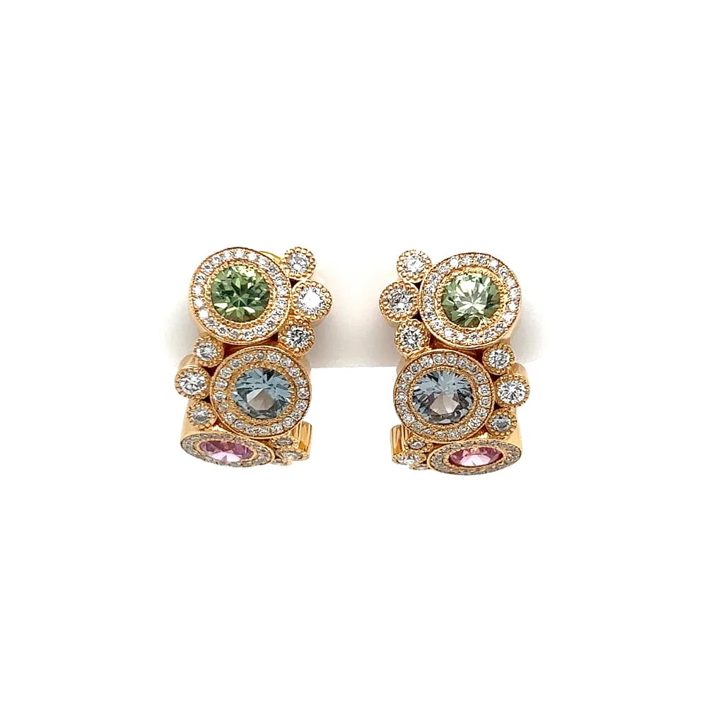 18K YG TIVOL Pastel 3tcw Sapphire & 1.55cw Diamond Bubble