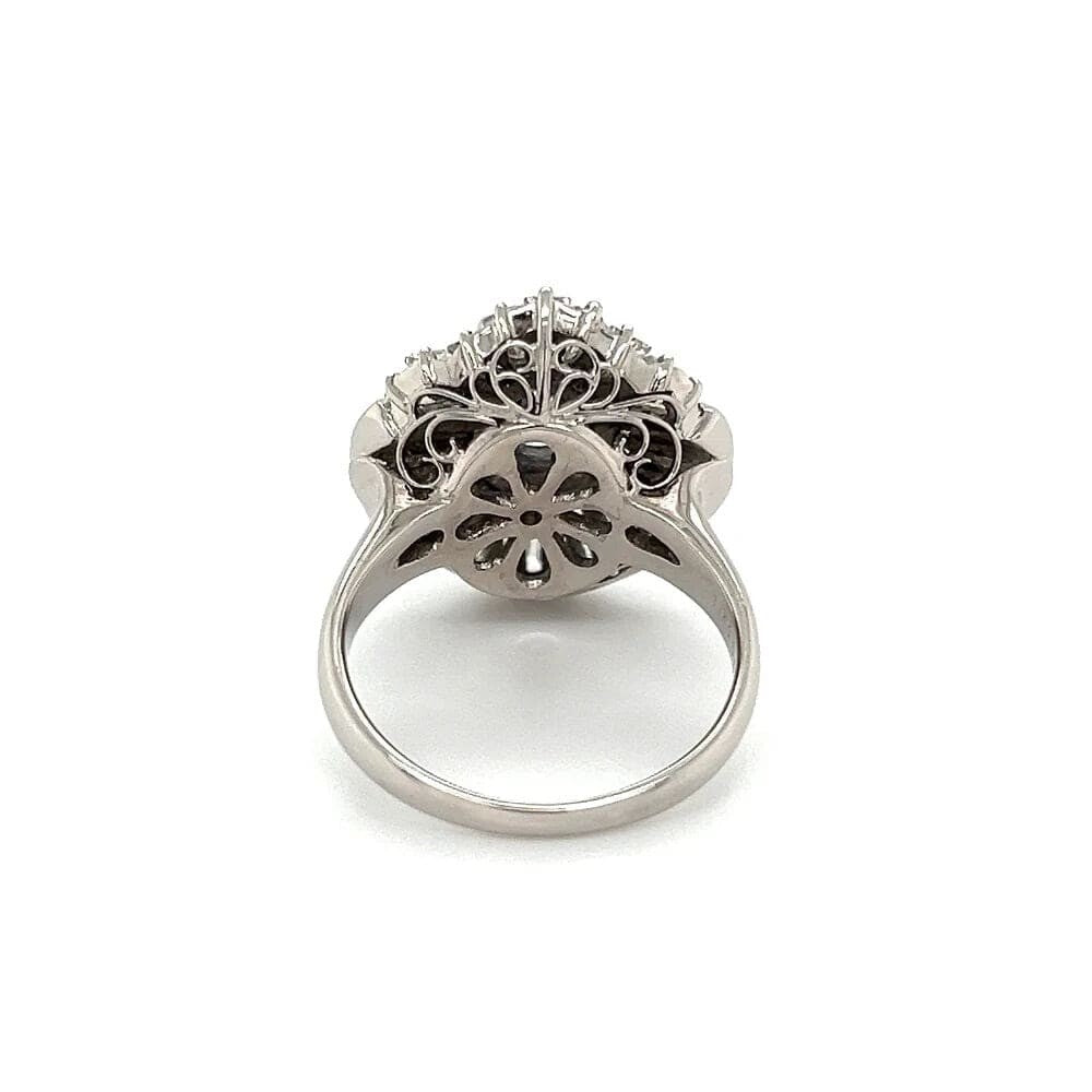 Alexandrite Set in Platinum Ring with Baguette Diamonds