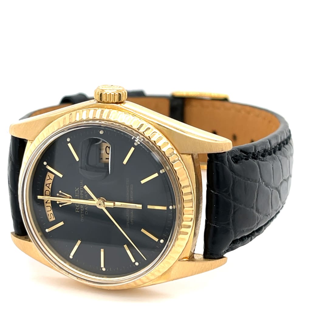 Black Dial Presidents Rolex Watch at Regard Jewelry in