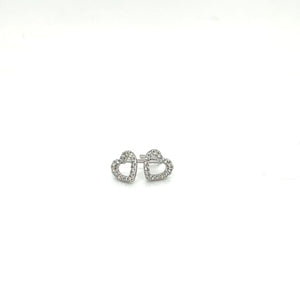 Diamond Heart Earrings at Regard Jewelry in Austin Texas -