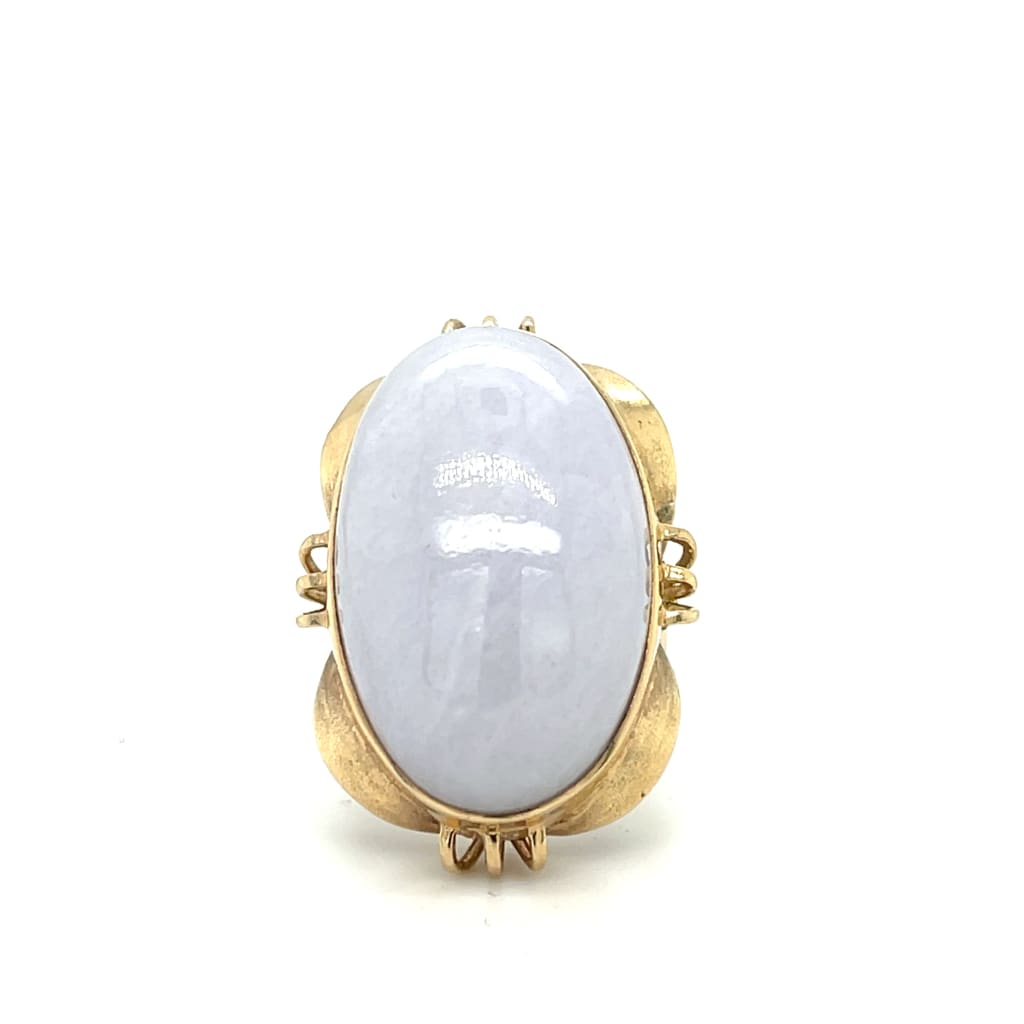 Estate 1960’s Lavender Jadeite Jade Ring at Regard Jewelry