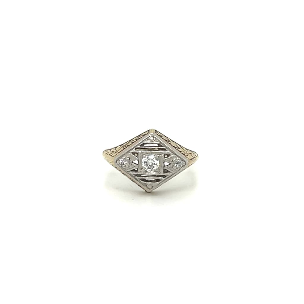 Estate Diamond Two-tone Ring at Regard Jewelry in Austin