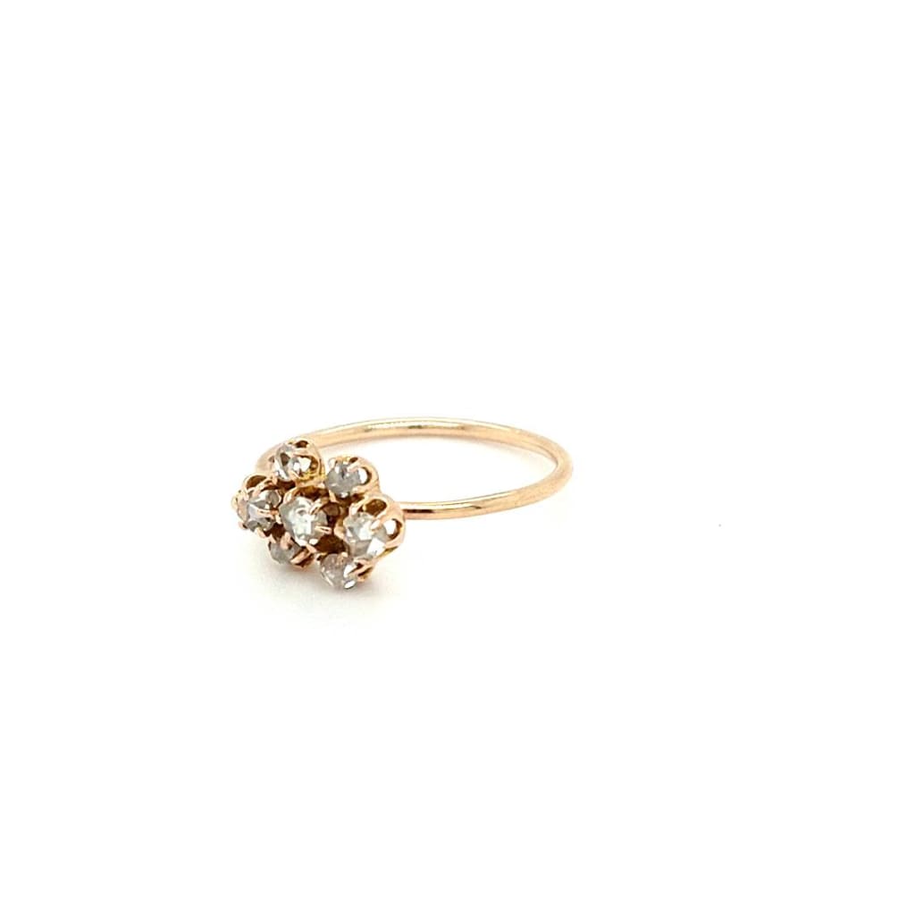 Gold Ring With Multiple Diamonds - Estate Ring