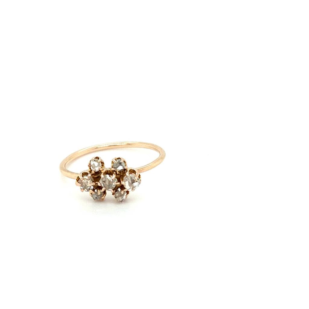 Gold Ring With Multiple Diamonds - Estate Ring