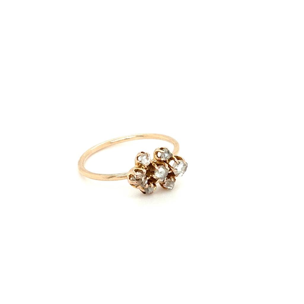 Gold Ring With Multiple Diamonds - Estate Ring