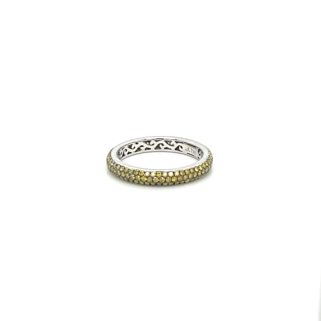 Green Diamond Eternity Ring at Regard Jewelry in Austin