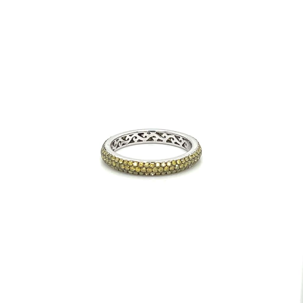 Green Diamond Eternity Ring at Regard Jewelry in Austin
