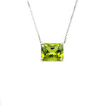 Peridot Necklace 14k White Gold Chain at Regard Jewelry in