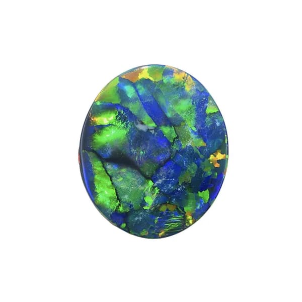 Platinum 15.41ct Oval Australian Lightning Ridge Black Opal