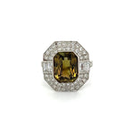 Platinum 5.68ct Emerald Cut Alexandrite GIA & 1.15tcw OEC &