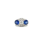 Platinum Art Deco Sapphire and Diamond Ring at Regard