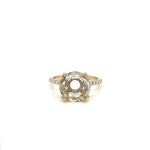 Prasiolite Ring with Diamonds set in 18k Gold at Regard