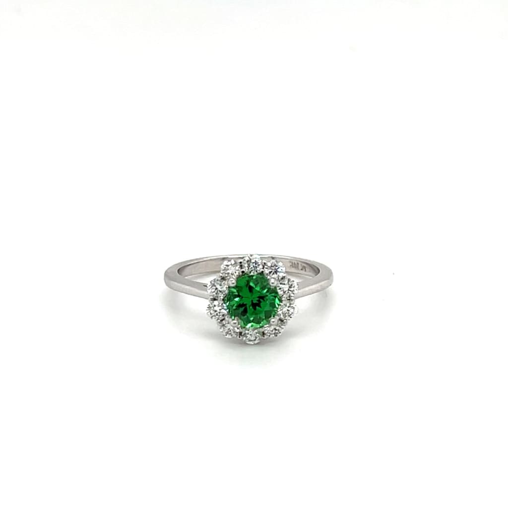 Tsavorite Garnet and Diamond Ring at Regard Jewelry in