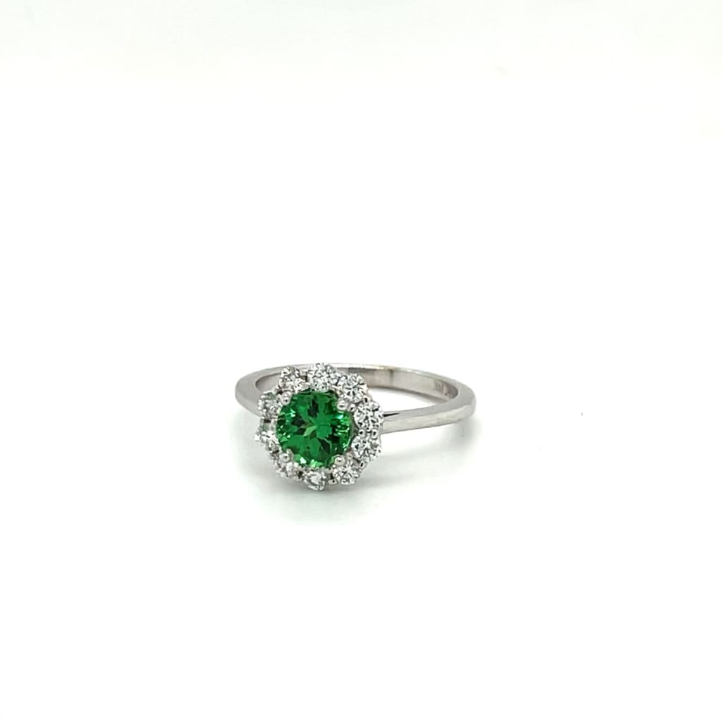 Tsavorite Garnet and Diamond Ring at Regard Jewelry in