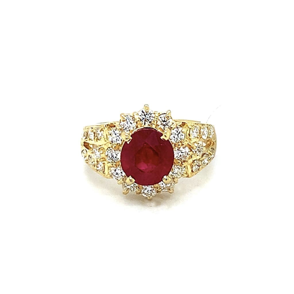 1.08CT RUBY WITH DIAMONDS SET IN 18KY AT REGARD JEWELRY IN AUSTIN, TX. - Regard Jewelry