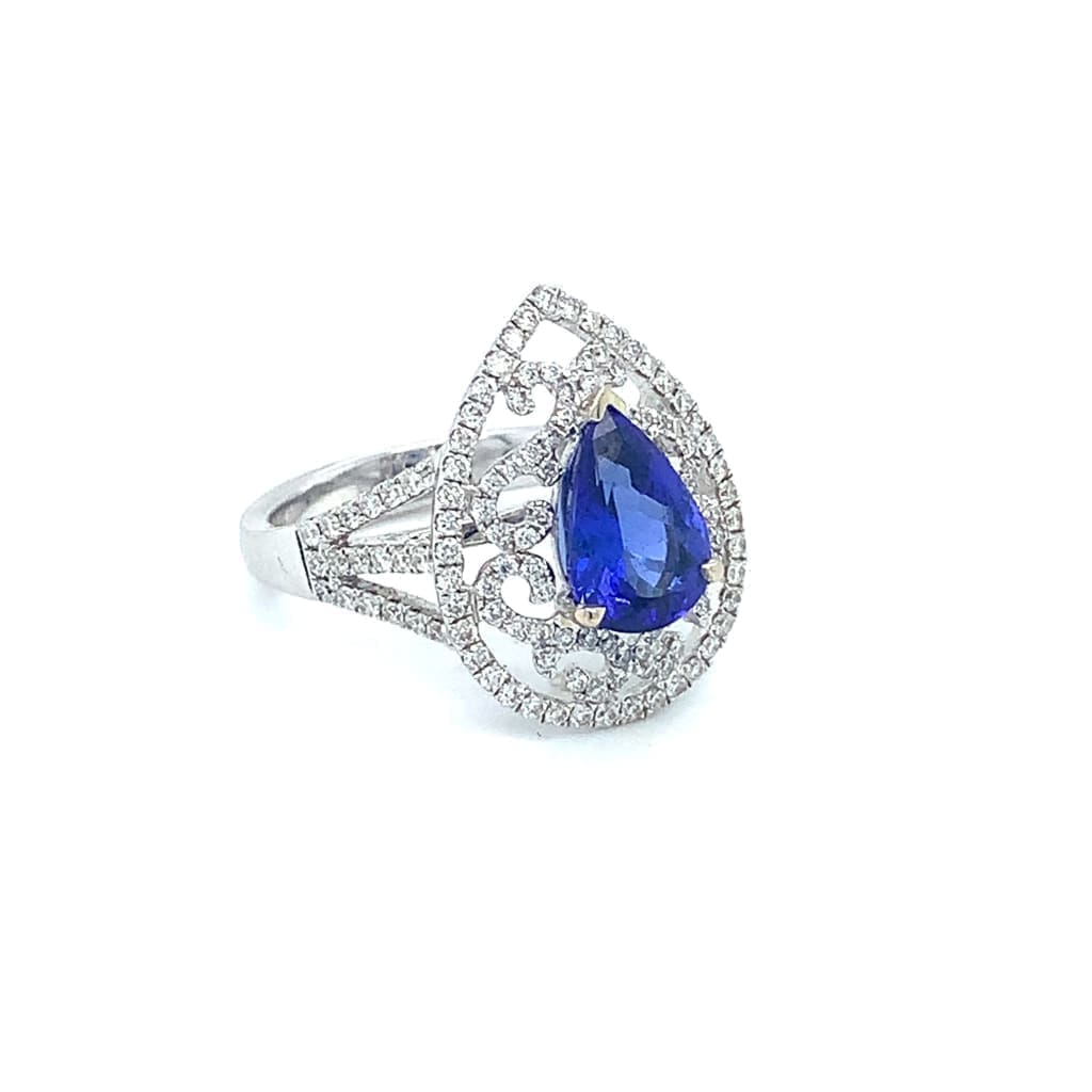 1.81CT TANZANITE RING SET IN 14 WHITE GOLD AT REGARD JEWELRY IN AUSTIN, TEXAS. - Regard Jewelry
