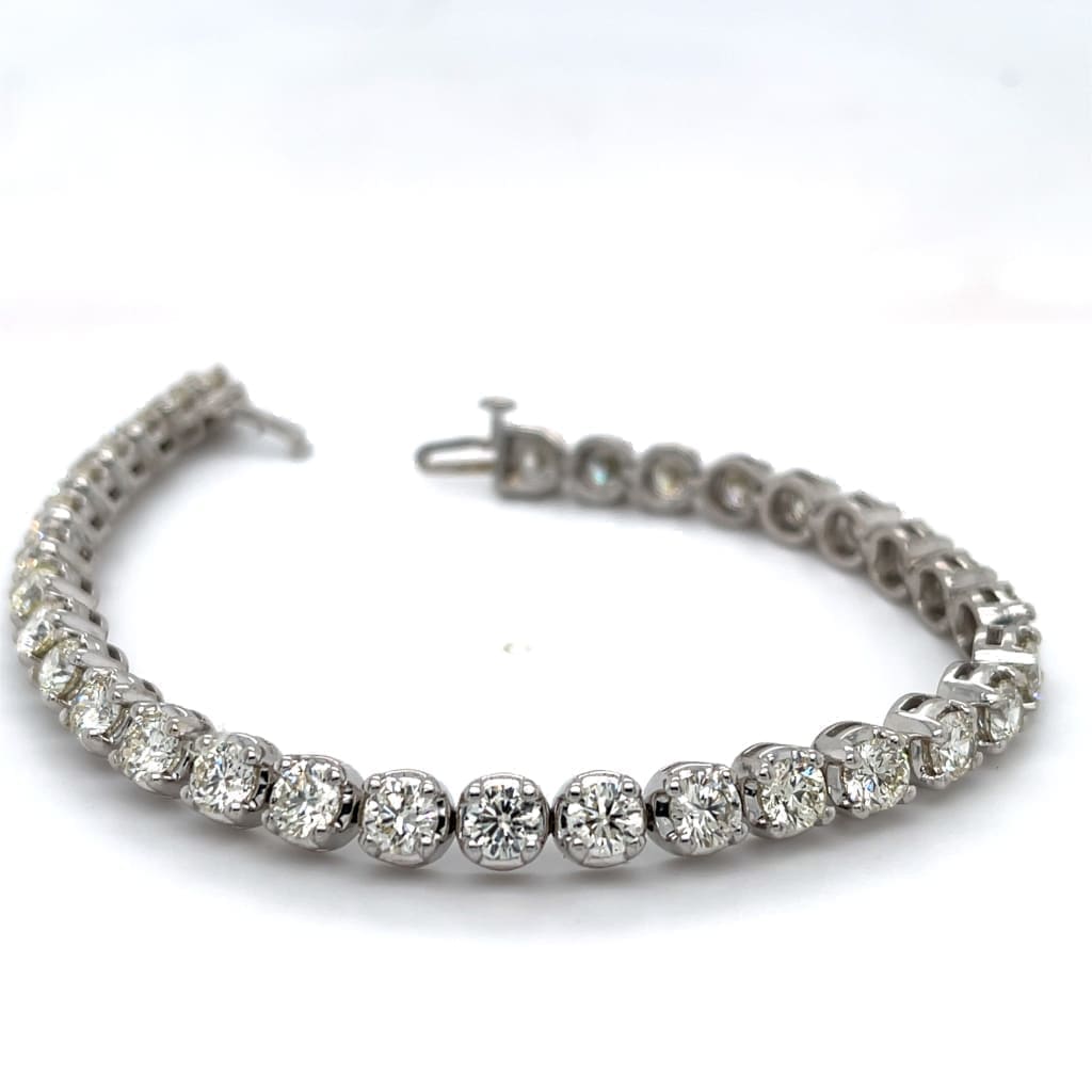 10.90 CTTW NATURAL DIAMOND TENNIS BRACELET SET IN 14 KARAT WHITE GOLD AT REGARD JEWELRY IN AUSTIN, - Regard Jewelry