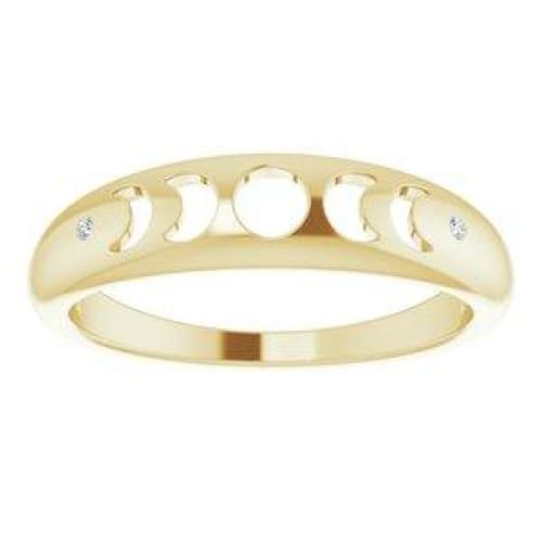 14K Diamond Moon Phase Ring at Regard Jewelry in Austin, Texas - Regard Jewelry