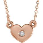 14K Gold .03 CTW Diamond Heart 16" Necklace at Regard Jewelry in Austin, Texas - Regard Jewelry