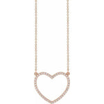 14K Gold 1/4 CTW Diamond Heart 16" Necklace at Regard Jewelry in Austin, Texas - Regard Jewelry