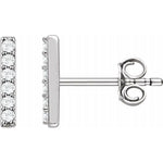 14K Gold and Diamond Bar Earrings at Regard Jewelry in Austin, Texas - Regard Jewelry