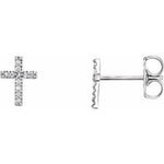 14K Gold and Diamond Cross Earrings at Regard Jewelry in Austin, Texas - Regard Jewelry