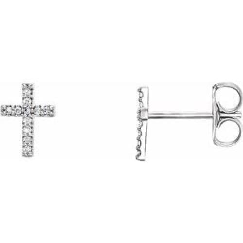 14K Gold and Diamond Cross Earrings at Regard Jewelry in Austin, Texas - Regard Jewelry