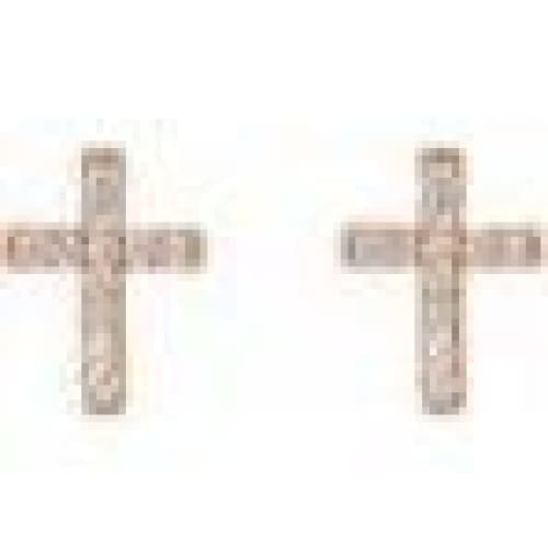 14K Gold and Diamond Cross Earrings at Regard Jewelry in Austin, Texas - Regard Jewelry