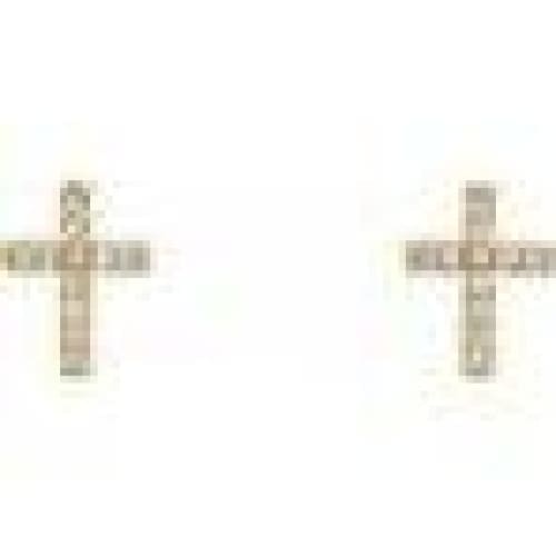 14K Gold and Diamond Cross Earrings at Regard Jewelry in Austin, Texas - Regard Jewelry