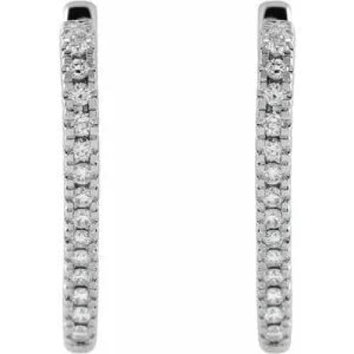 14K Gold Diamond Heart Hoop Earrings at Regard jewelry in Austin, Texas - Regard Jewelry