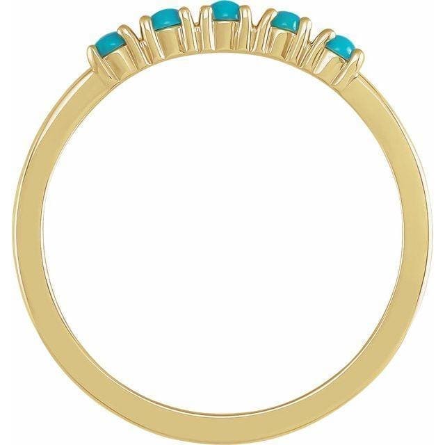 14K Gold Turquoise Stackable Ring At Regard Jewelry in Austin, Texas - Regard Jewelry