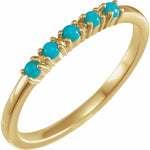 14K Gold Turquoise Stackable Ring At Regard Jewelry in Austin, Texas - Regard Jewelry