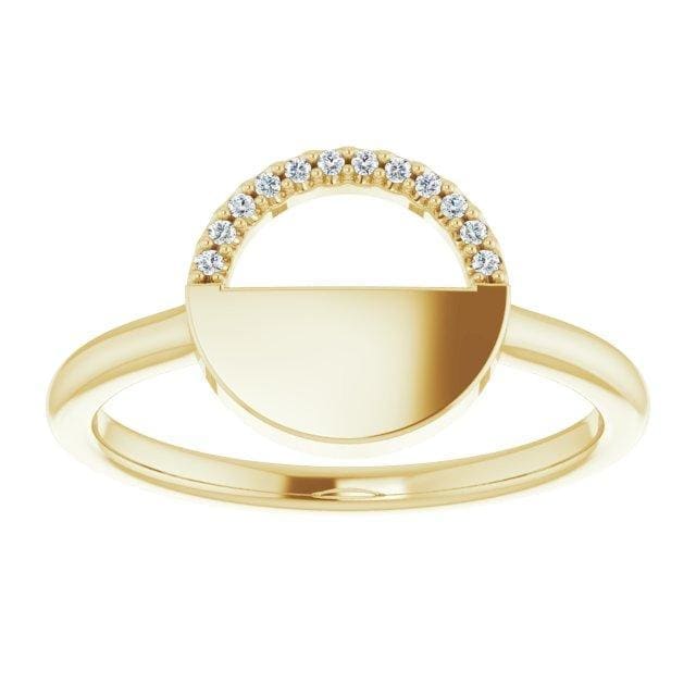 14K White .03 CTW Diamond Stackable Geometric Ring at Regard Jewelry in Austin, Texas - Regard Jewelry