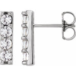 14K Yellow 1/2 CTW Diamond Bar Earrings at Regard Jewelry in Austin, Texas - Regard Jewelry
