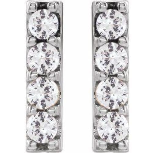 14K Yellow 1/2 CTW Diamond Bar Earrings at Regard Jewelry in Austin, Texas - Regard Jewelry