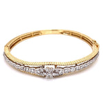 14K Yellow Gold Marriage Diamond Bangle Bracelet 1.50tcw, 18.4g at Regard Jewelry in Austin, Texas - Regard Jewelry