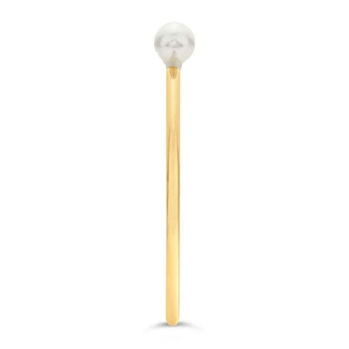 14K Yellow Gold Swarovski® White Pearl-Set Sparkle Ring at Regard Jewelry in Austin, Texas - Regard Jewelry