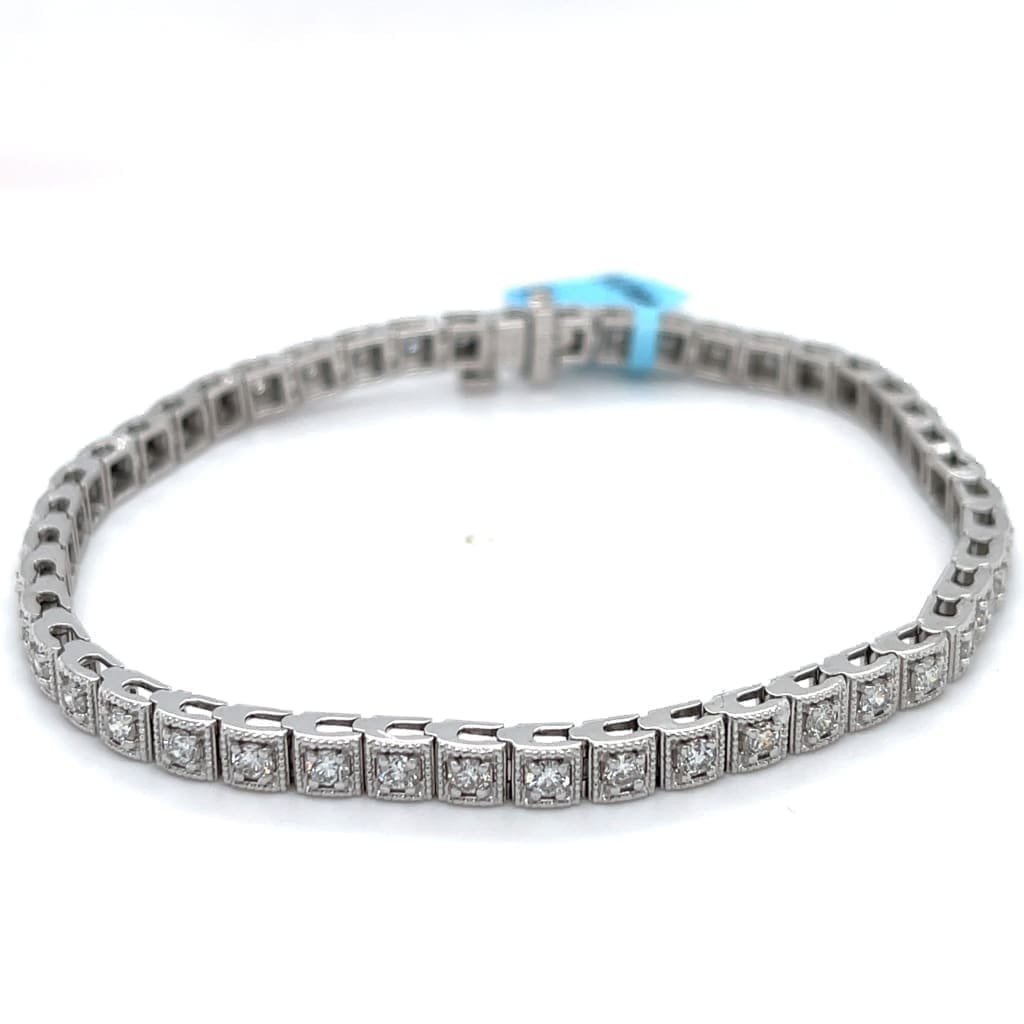 2.00 CTTW NATURAL DIAMOND TENNIS BRACELET SET IN 14 KARAT WHITE GOLD AT REGARD JEWELRY IN AUSTIN - Regard Jewelry