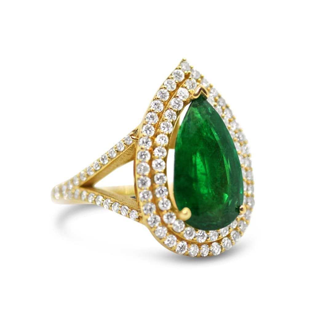 3CT ZAMBIAN EMERALD WITH 2 CTTW DIAMONDS AT REGARD JEWELRY IN AUSTIN, TX. - Regard Jewelry