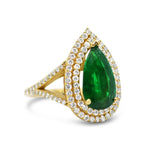3CT ZAMBIAN EMERALD WITH 2 CTTW DIAMONDS AT REGARD JEWELRY IN AUSTIN, TX. - Regard Jewelry