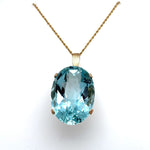 48.83 ct Beautiful Aquamarine Set in 14k Yellow Gold Pendant at Regard Jewelry in Austin, Texas - Regard Jewelry