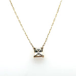 .60 ct Yellow Sapphire Princess Cut Set in 14k Yellow Gold Pendant at Regard Jewelry in Austin, - Regard Jewelry