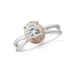 Amazing Diamond Halo Ring with a Twist by Ron Rosen at Regard Jewelry in Austin Texas - Regard Jewelry