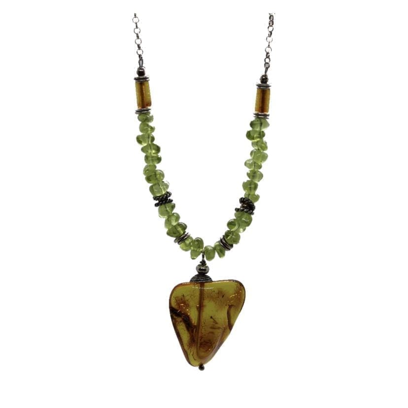 BALTIC AMBER WITH PERIDOT NECKLACE AT REGARD JEWELRY IN AUSTIN, TEXAS - Regard Jewelry
