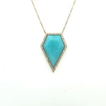 Beautiful Amazonite and Diamond Pendant at Regard Jewelry in Austin, Texas - Regard Jewelry