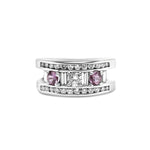 DIAMOND AND PINK SAPPHIRE DESIGNER BAND BY REGARD JEWELRY IN AUSTIN, TX - Regard Jewelry